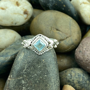 Blue Topaz Ring 582 - Silver Street Jewellers