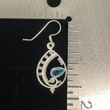 Blue Topaz Earring 507 - Silver Street Jewellers