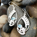 Blue Topaz Earring 508 - Silver Street Jewellers