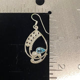 Blue Topaz Earring 508 - Silver Street Jewellers