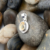 Citrine Pendant 758 - Silver Street Jewellers