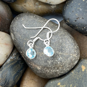 Blue Topaz Earring 509 - Silver Street Jewellers