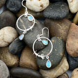 Rainbow Moonstone Earring 144 - Silver Street Jewellers