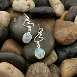 Rainbow Moonstone Earring 146 - Silver Street Jewellers