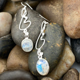 Rainbow Moonstone Earring 146 - Silver Street Jewellers