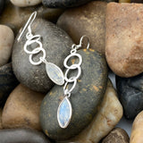 Rainbow Moonstone Earring 147 - Silver Street Jewellers