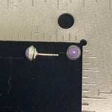 Charoite Earring 37 - Silver Street Jewellers