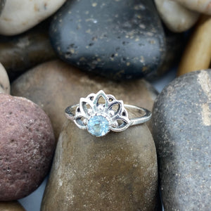 Blue Topaz Ring 551 - Silver Street Jewellers