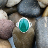 Green Onyx Ring 94 - Silver Street Jewellers