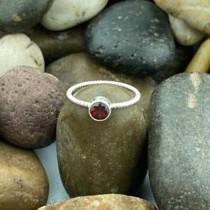 Garnet Ring 401 - Silver Street Jewellers