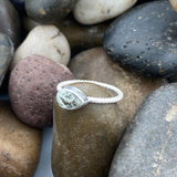 Green Amethyst Ring 214 - Silver Street Jewellers