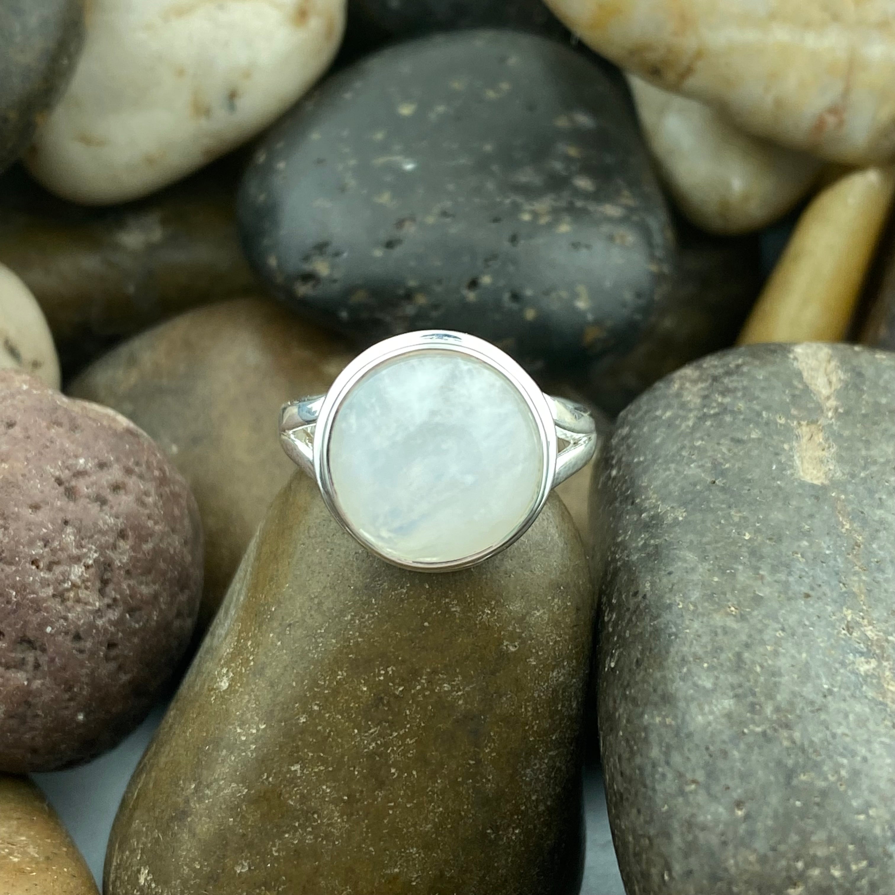 Silver Moonstone Ring