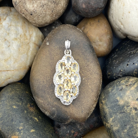 Citrine pendant set in 925 Sterling Silver