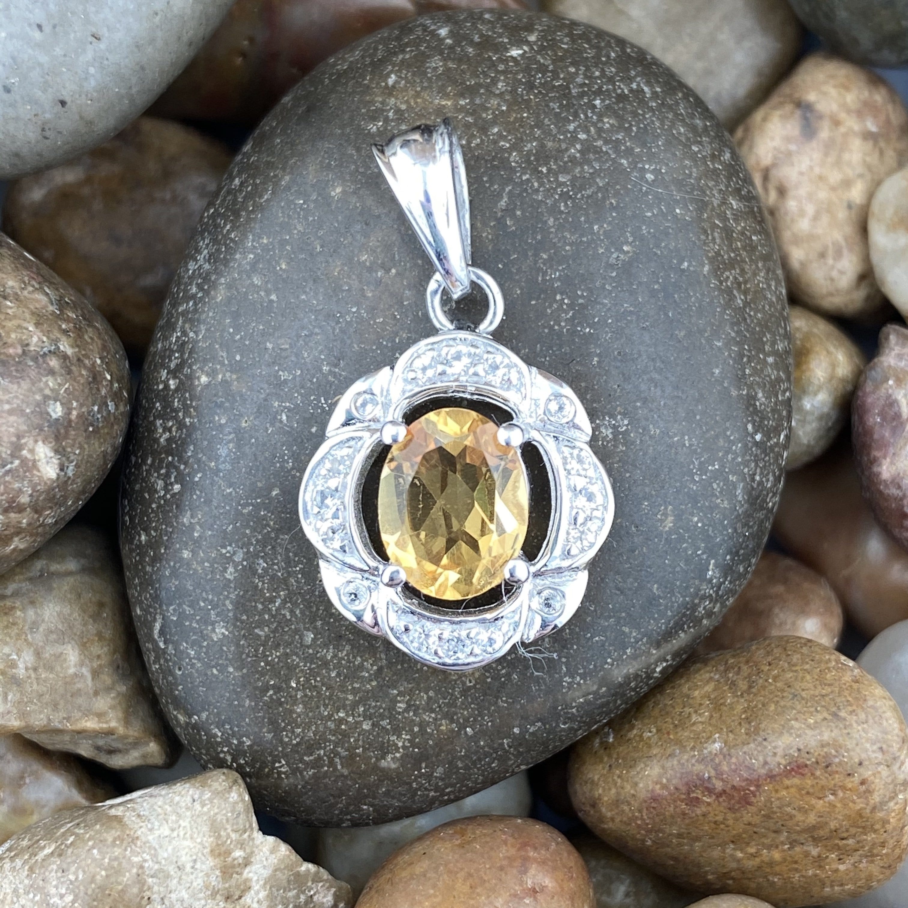 Faceted Citrine Pendant 32