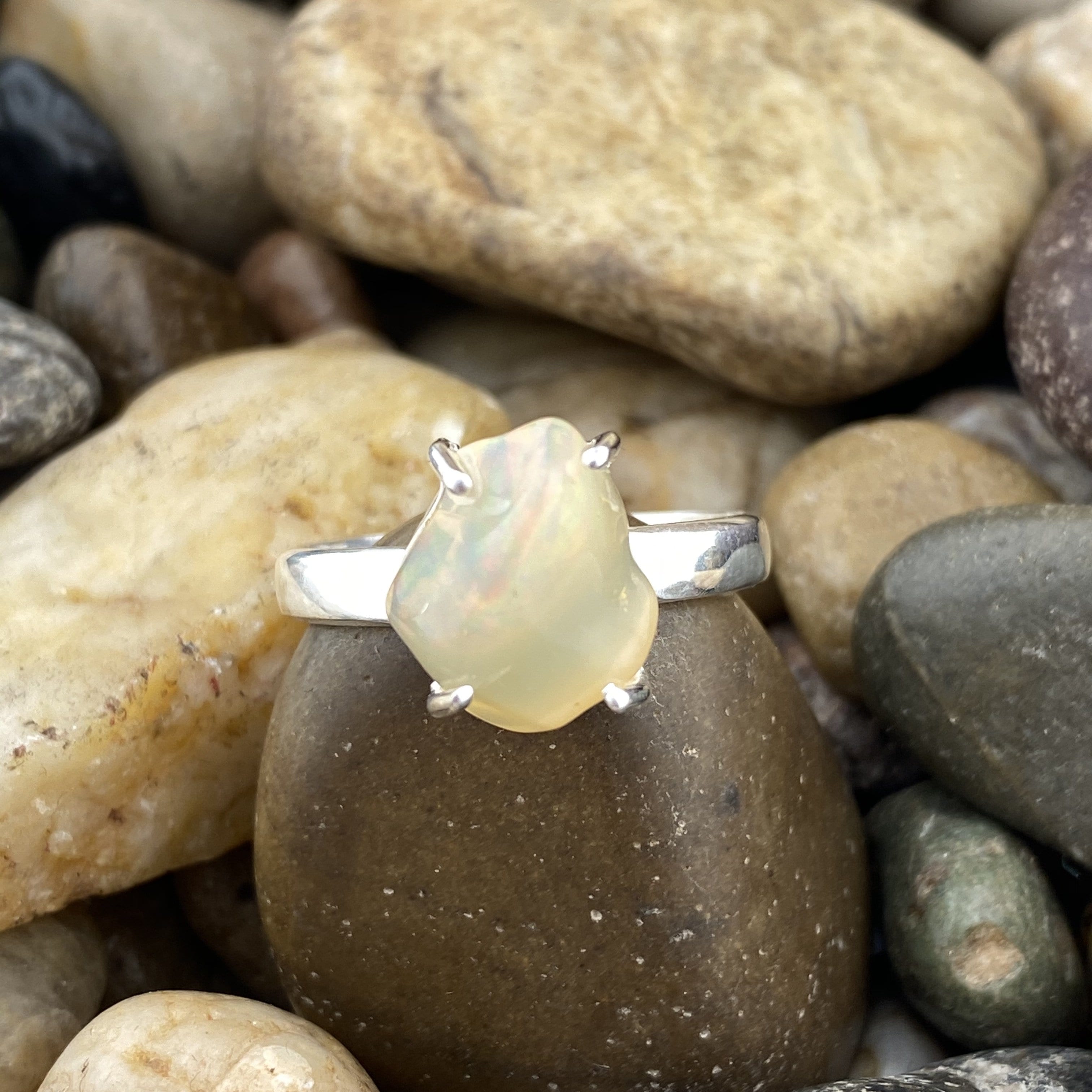 Raw Ethiopian Opal Ring 170 | Silver Street Jewellers