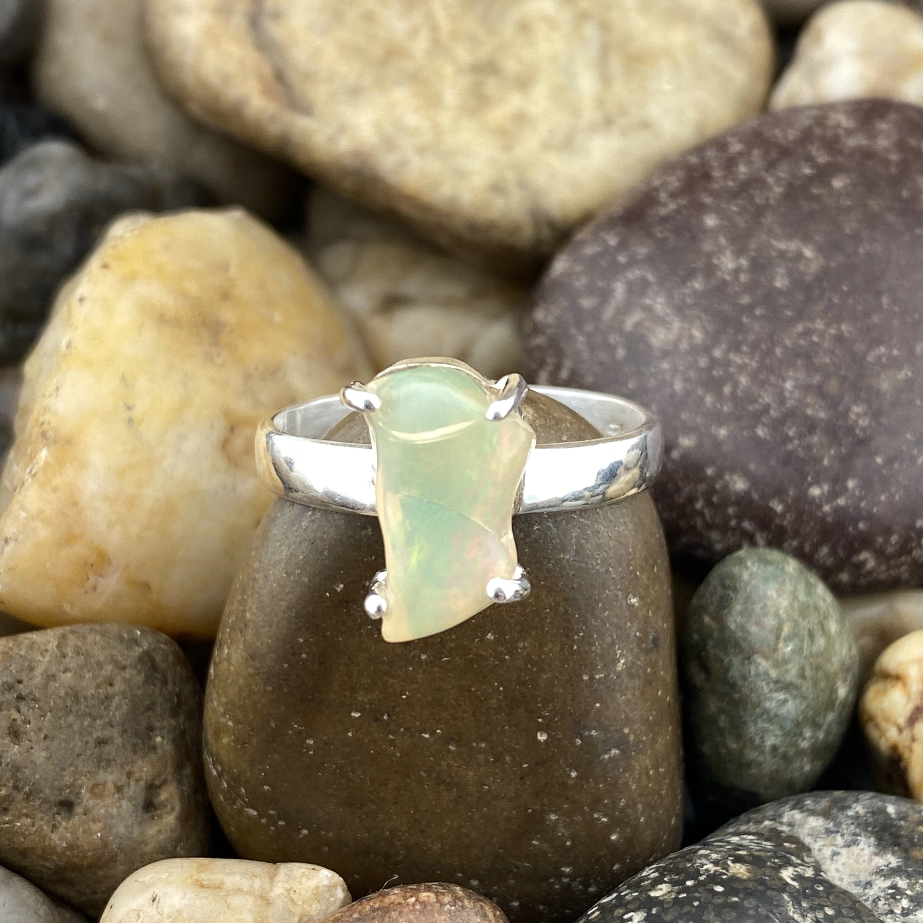 Raw Ethiopian Opal Ring 75